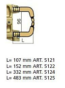 Комплект плеч с водяным охл.L=107мм,D=20мм - TECNA 5121